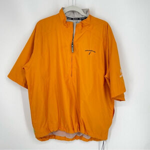 Sunice orange windproof &‎ waterproof lightweight golf shell short sleeve jacket